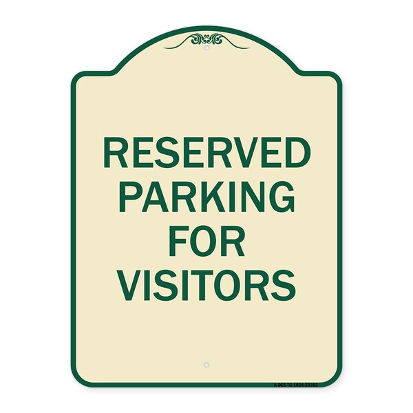 Signmission Parking Space Reserved Parking Reserved for Visitors Heavy-Gauge Alum Sign, 24" x 18", TG-1824-23352 A-DES-TG-1824-23352 - main